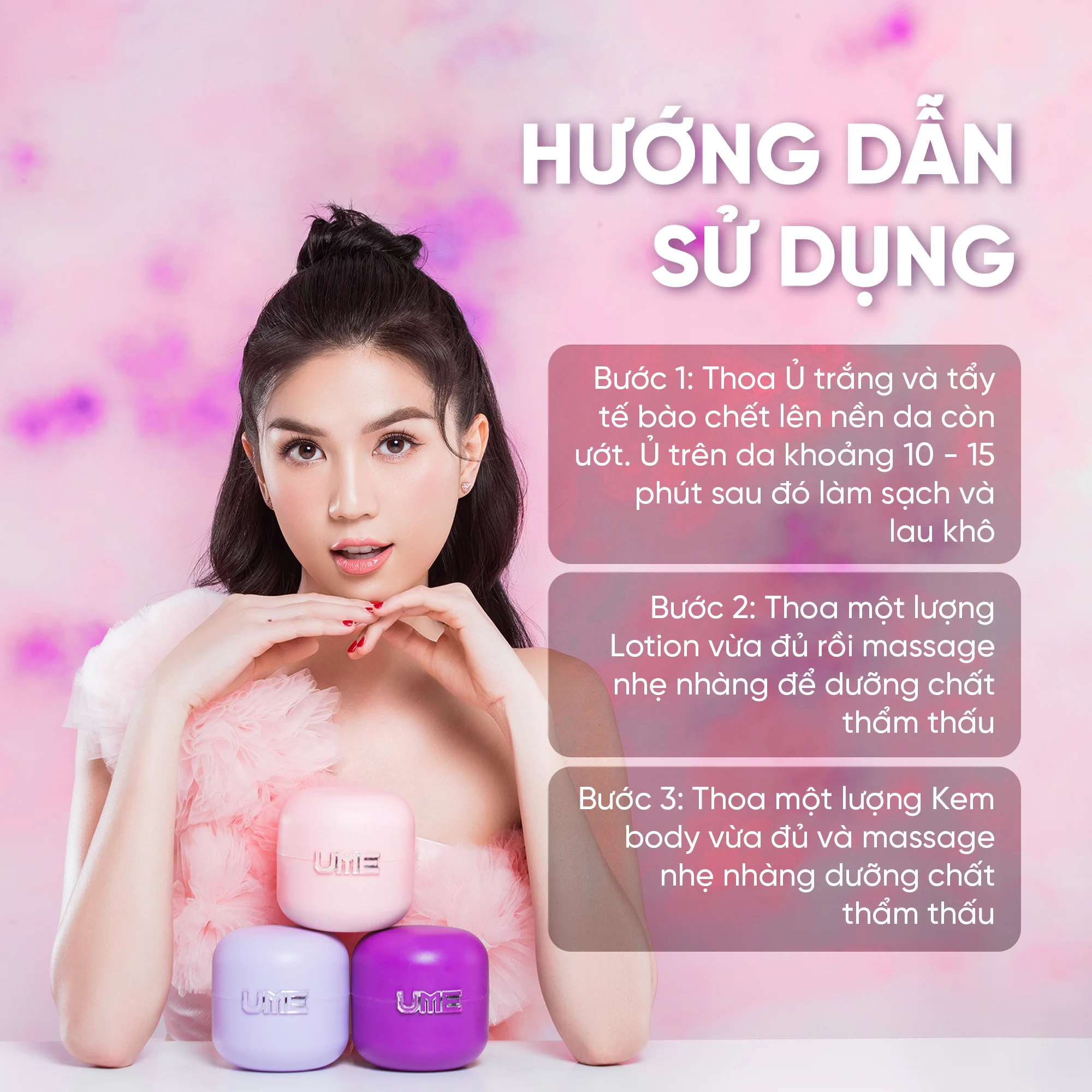 Combo Dưỡng Trắng Da Body - Ủ trắng và tẩy tế bào chết, Lotion, Kem bo