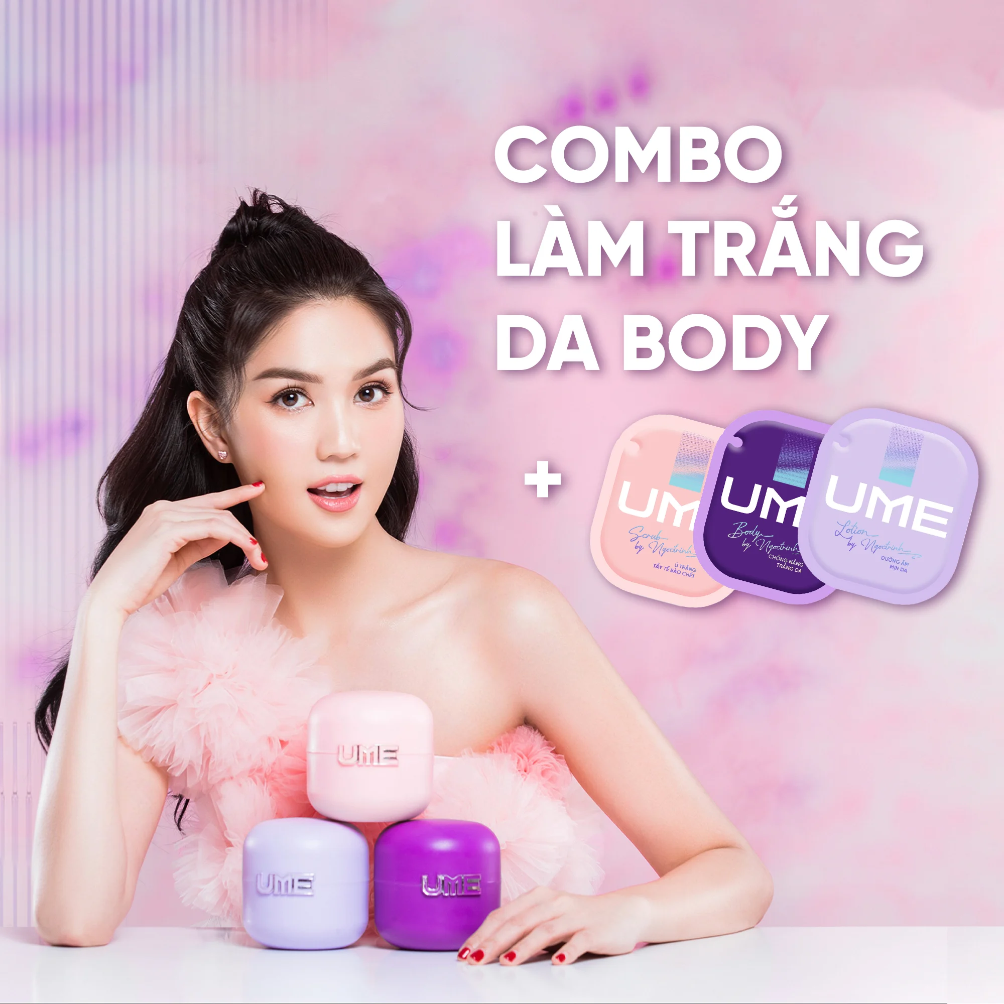 Combo Dưỡng Trắng Da Body - Ủ trắng và tẩy tế bào chết, Lotion, Kem bo