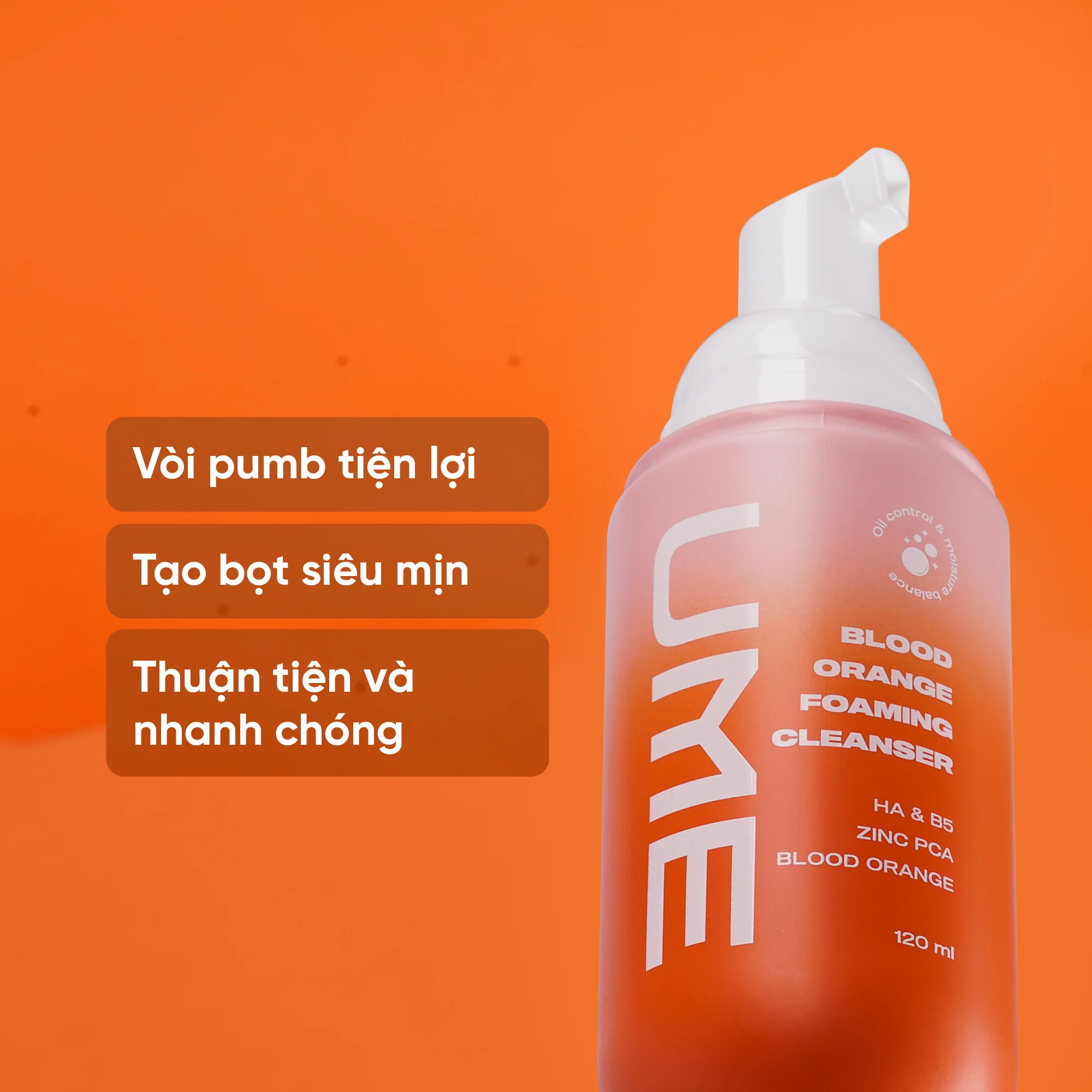 Combo bọt rửa mặt & Nước tẩy trang cam đỏ UME